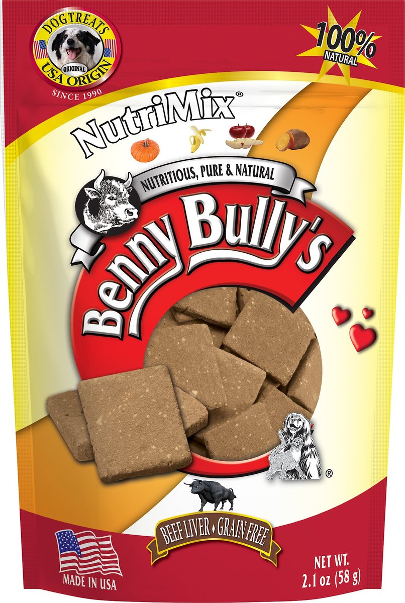 Benny Bullys Liver NutriMix Freeze-Dried Dog Treats， 2.1-oz bag