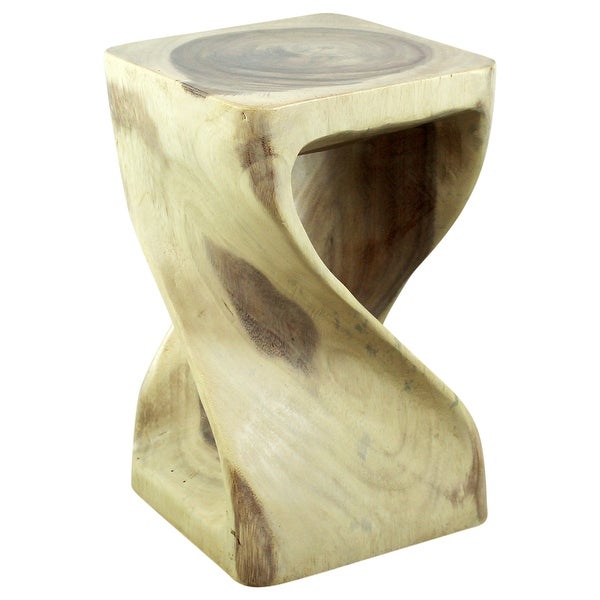 Haussmann? Original Wood Twist Stool 10 X 10 X 16 In High White Oil - 10