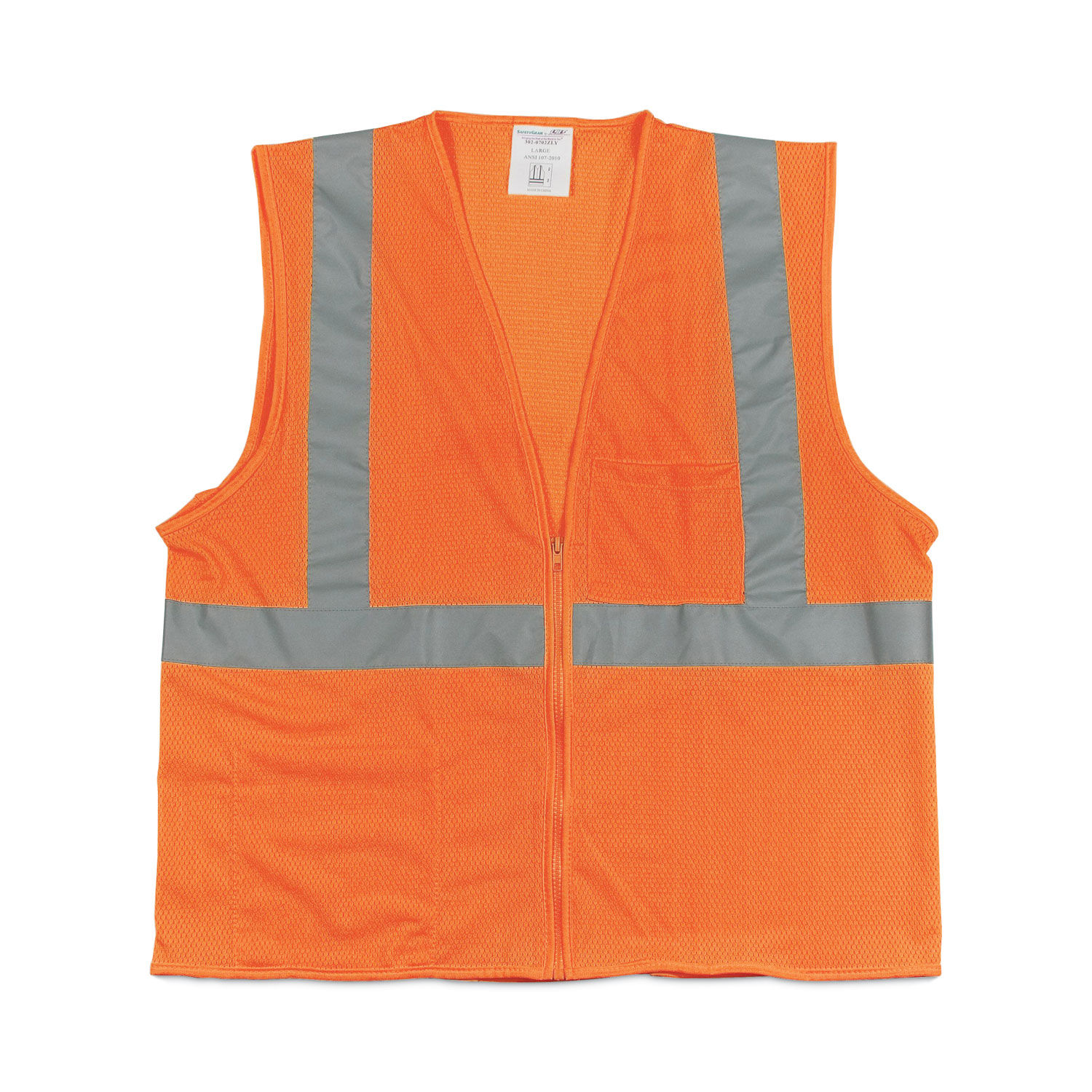 ANSI Class 2 Hook and Loop Safety Vest by PIP PID302MVGOR2X