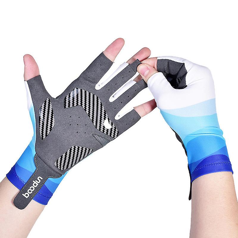 1 Pair Summer Men Women Fishing Gloves 3 Finger Breathable Cool Fabric Non-slip Lure Fishing Sailing Sports Glove