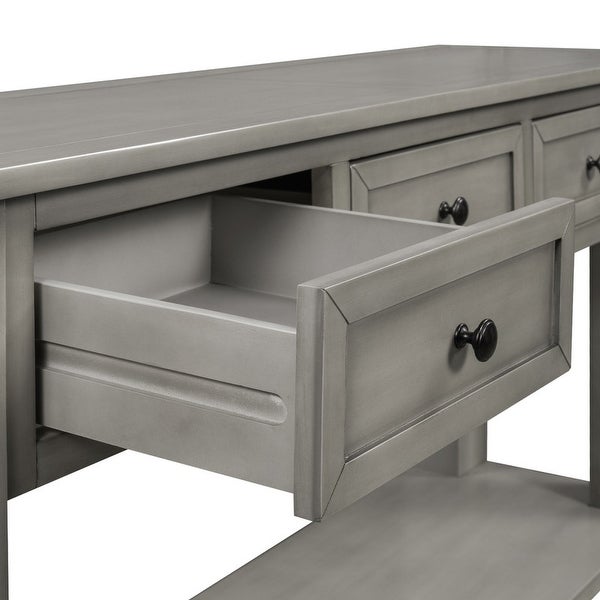 Modern solid wood buffet sideboard side table， control table， sofa table， 3 drawers and 1 shelf