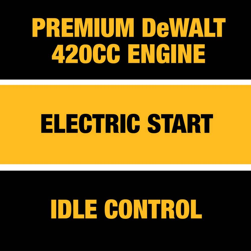 DEWALT 8000-Watt Electric Start Gas-Powered Portable Generator with Idle Control, GFCI Outlets and CO Protect DXGNR8000