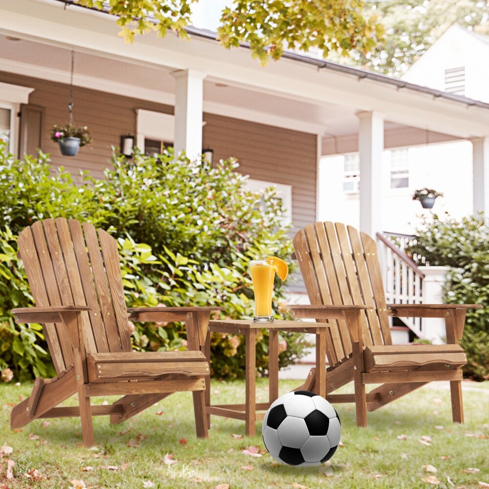 Wooden Folding Adirondack Chair Set of 2