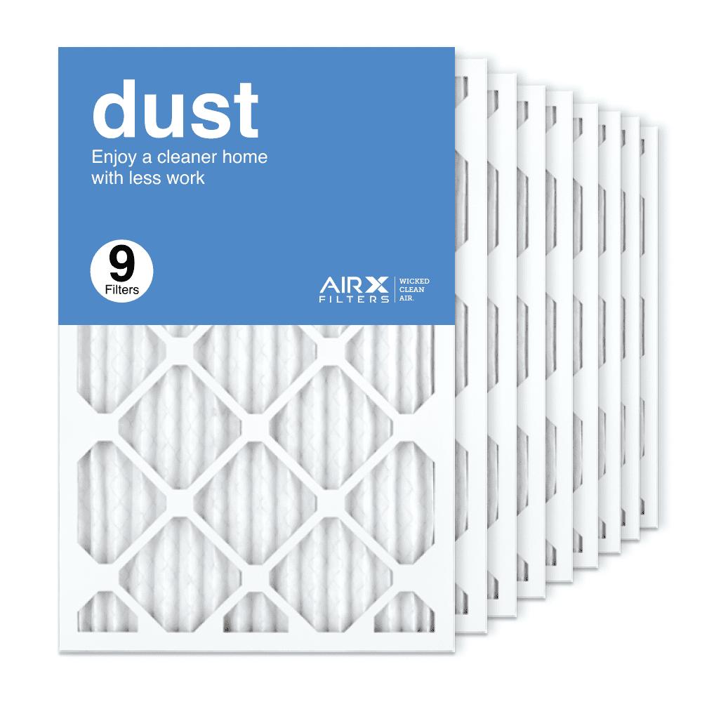 AIRx Filters 16x25x1 Air Filter MERV 8 Pleated HVAC AC Furnace Air Filter， Dust 9-Pack Made in the USA