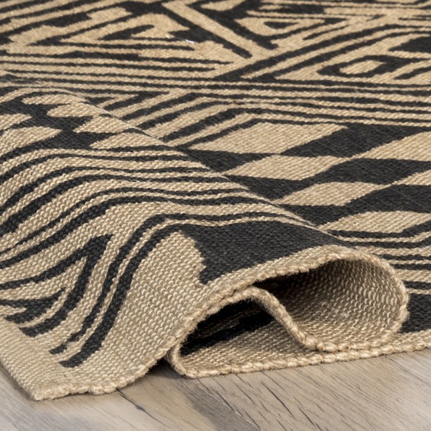 Nuloom Merissa Bohemian Lattice Jute Area Rug