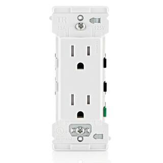 Leviton Decora Edge 15 Amp Tamper-Resistant Duplex Outlet 10-Pack White M02-E5325-0MW