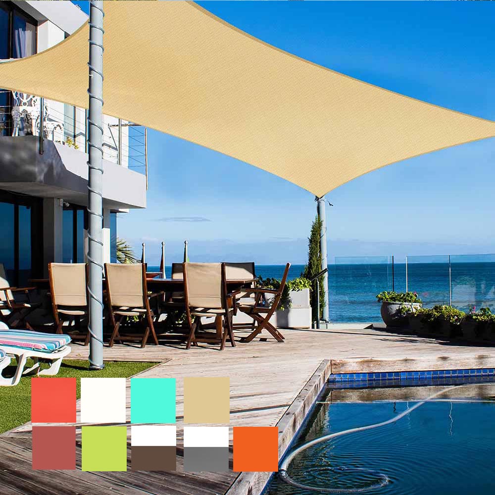 Yescom Patio Rectangle Sun Sail Shade Canopy 13ftx19ft