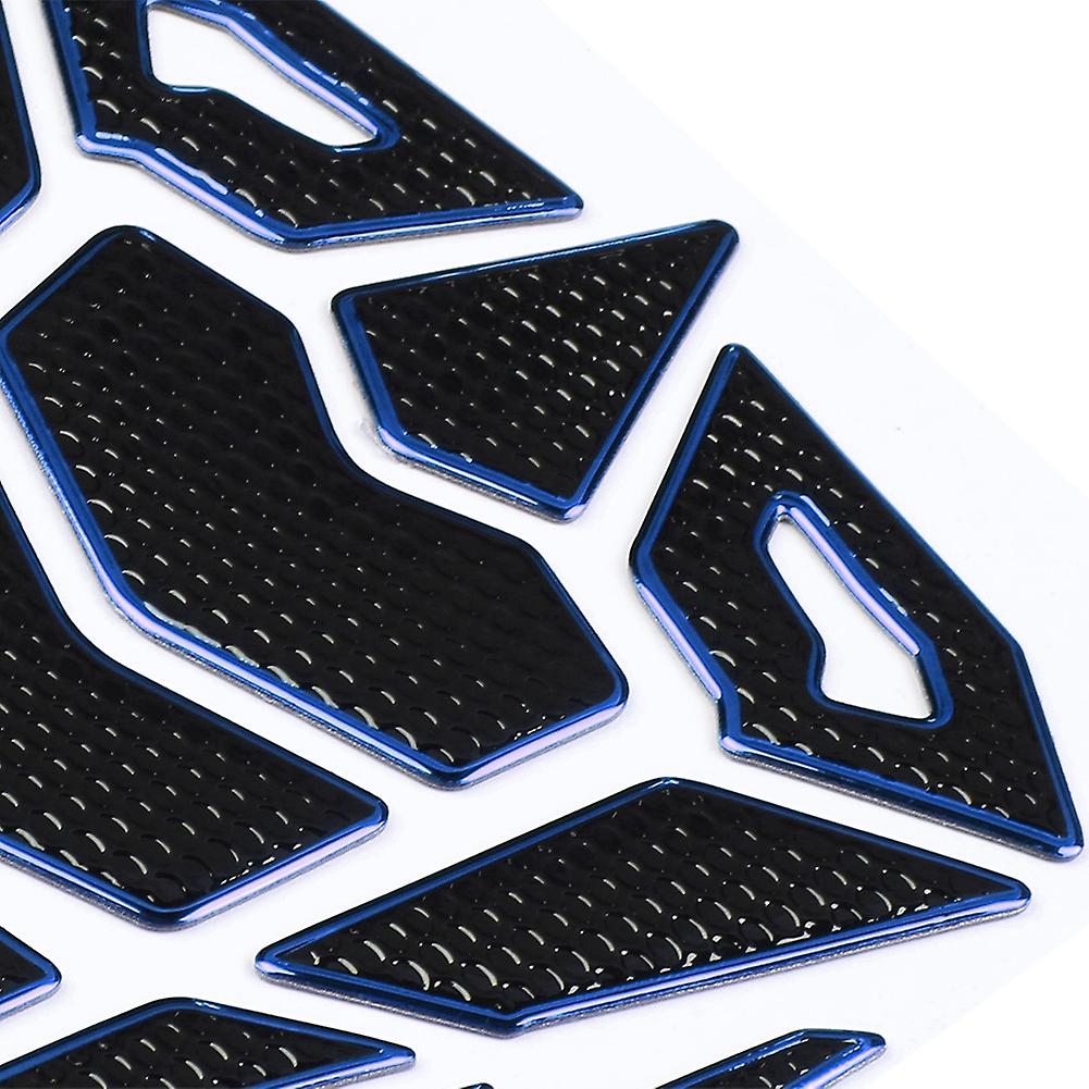 Universal Motorcycle Gas Fuel Oil Tank Pad Stickers Protector Tank Traction Pad(blue Edge)