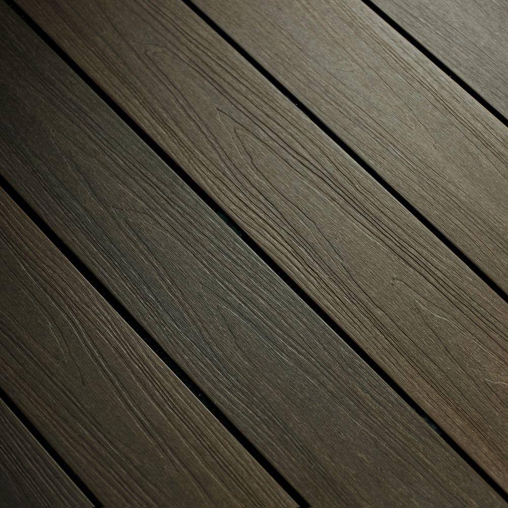 NewTechWood UltraShield Naturale Voyager Series 1 in. x 6 in. x 1 ft. Spanish Walnut Hollow Composite Decking Board Sample UH02-16-N-WN-S