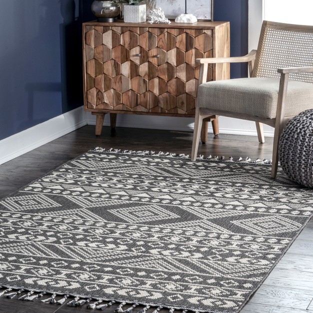 Nuloom Ryan Banded Printed Flatweave Area Rug