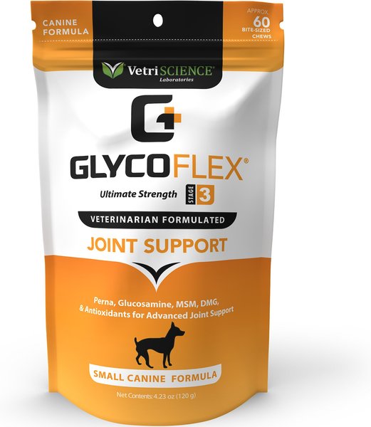 VetriScience GlycoFlex 3 Chicken Liver Flavored Soft Chews Joint Supplement for Dogs