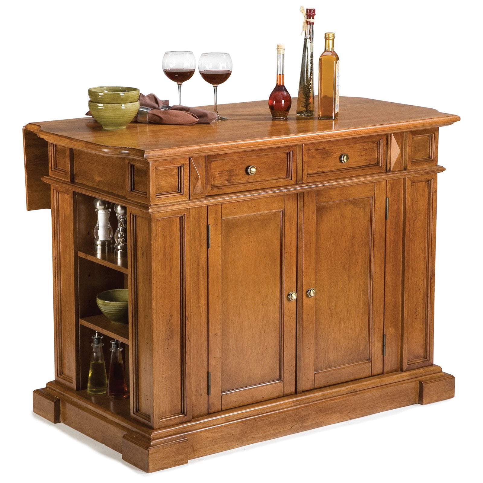 Home Styles Cottage Oak Finish Large Kitchen Island