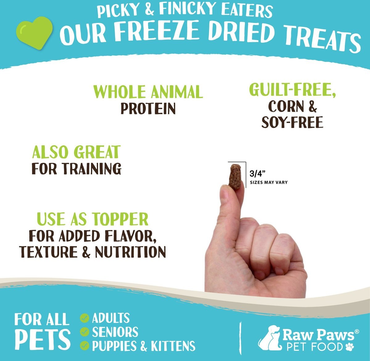 Raw Paws All Natural Freeze-Dried Grass-Fed Beef Recipe Dog and Cat Treats