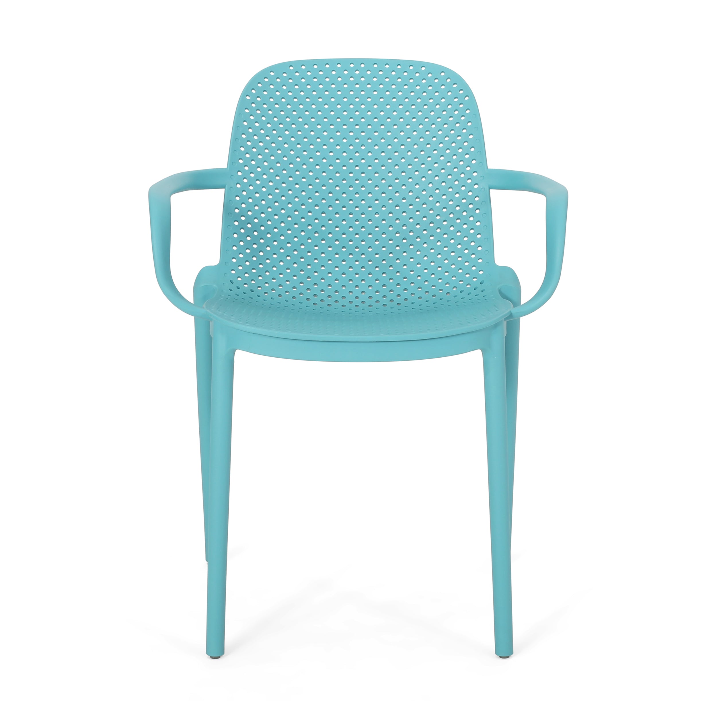 Cecelia Outdoor Modern Stacking Dining Chairs