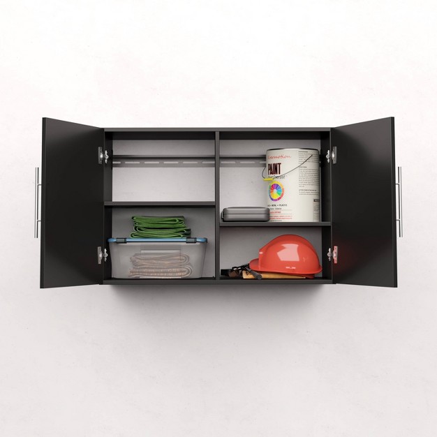 Hangups Upper Storage Cabinet Black Prepac