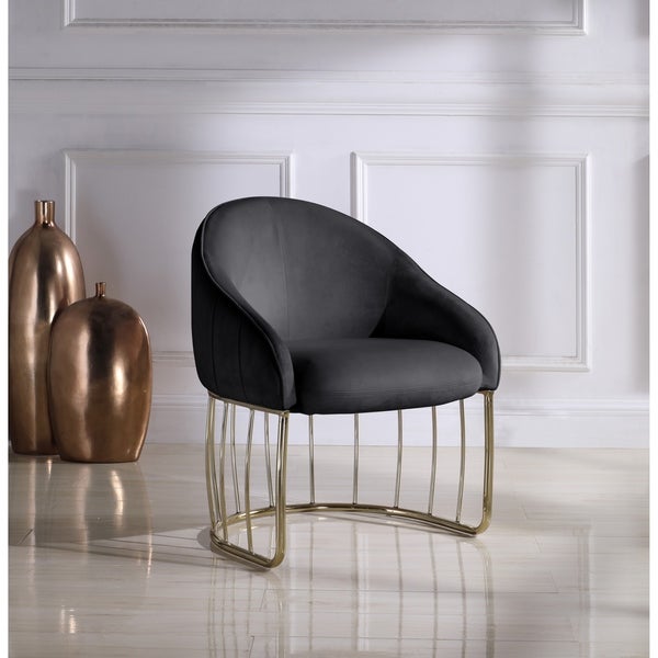 Chic Home Vivienne Velvet Upholstered Half-Moon Accent Club Chair