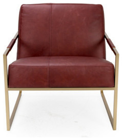 Munro Leather Lounge Chair   Contemporary   Armchairs And Accent Chairs   by Maria Yee Inc  Houzz