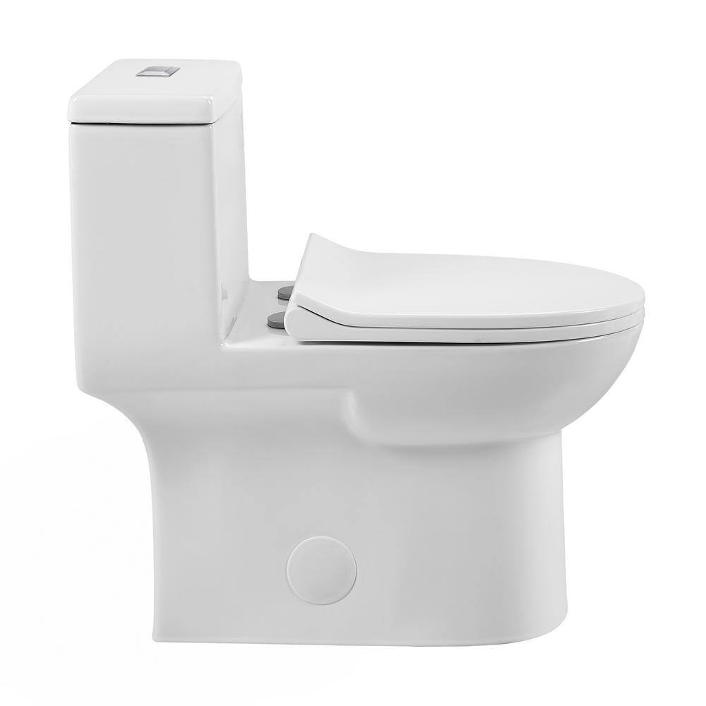 Swiss Madison Daxton 1-piece 1.11.6 GPF Dual Flush Elongated Toilet in White Seat Included SM-1T126