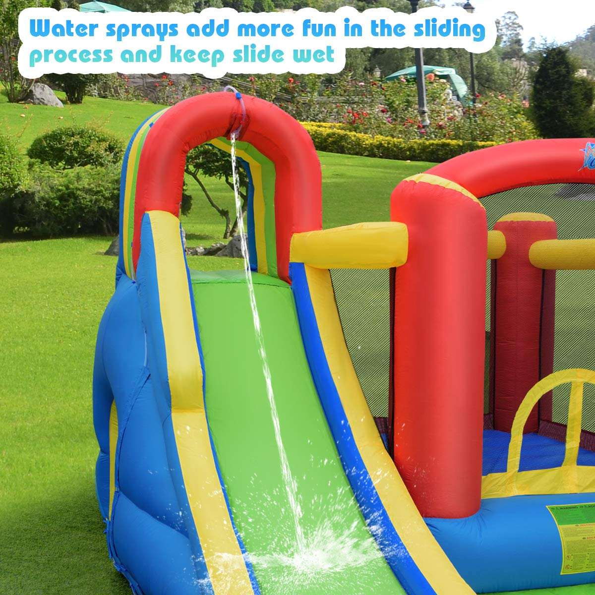 BOUNTECH 19FTx 9FTx 7.5FT Giant Water Park Long Kids Water Slide w/Water Pool