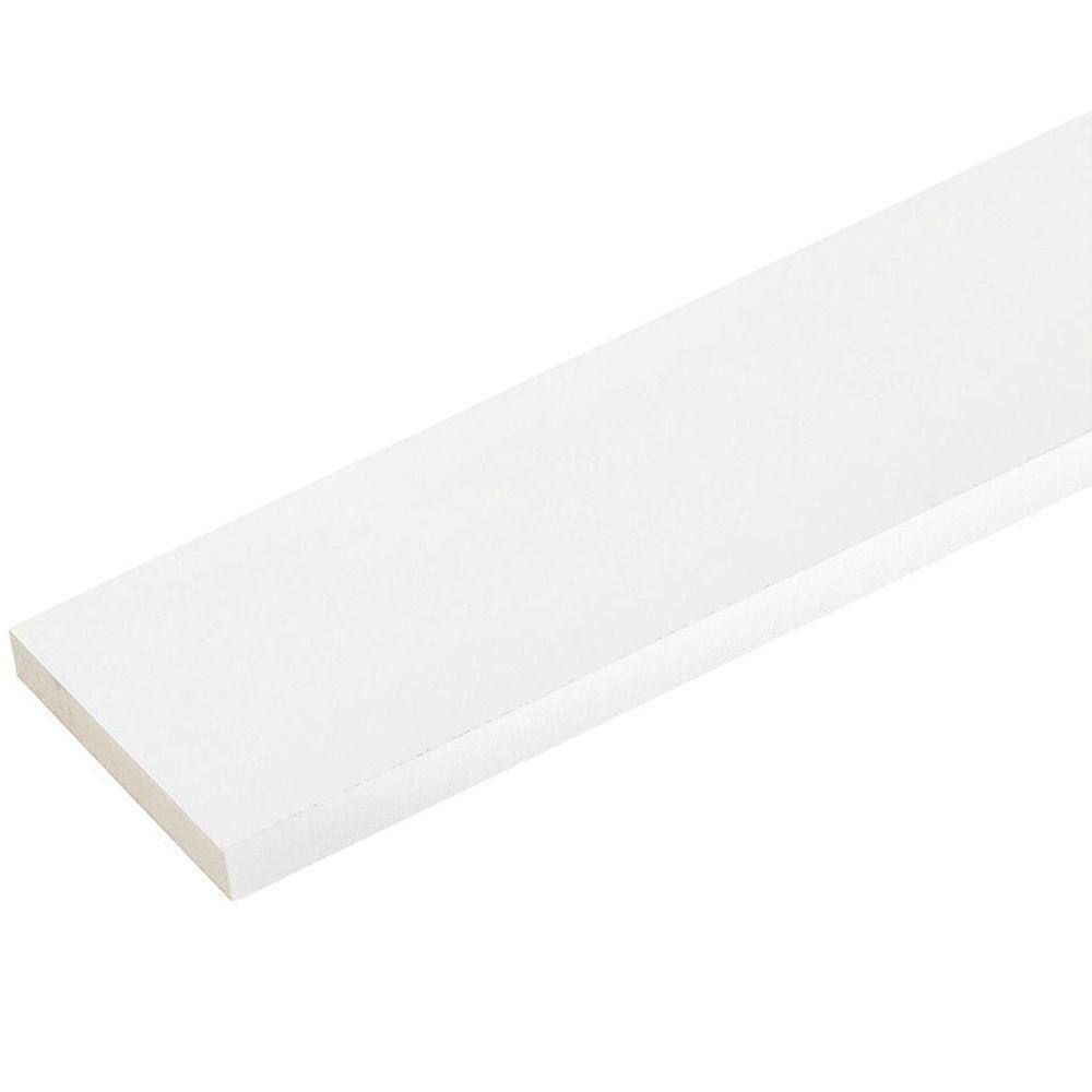 Veranda 34 in. x 7-14 in. x 8 ft. White PVC Trim (3-Pack) 827000005