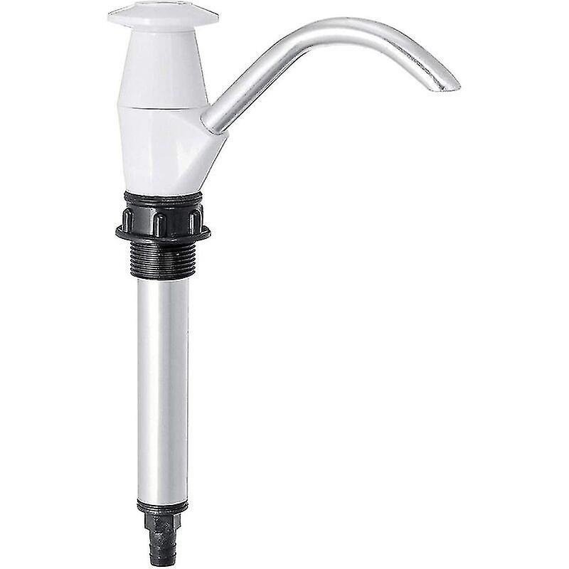 Drinking Water Pump， Manual Water Pump， Hand Press Water， Caravan Sink Water Hand Pump Double Action Camping Trailer， Camping Spare Pumping Tool(white