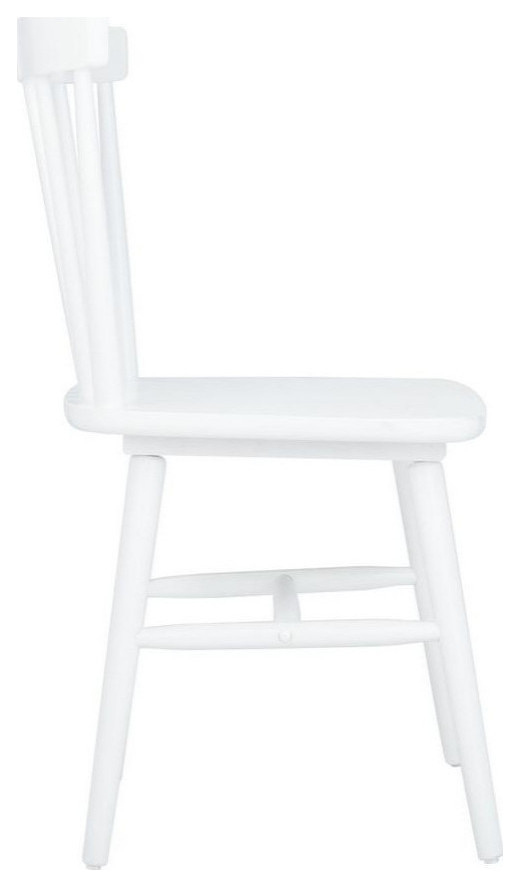 Horace Spindle Back Dining Chair  Set of 2  White   Midcentury   Dining Chairs   by Rustic Home Furniture Deco  Houzz