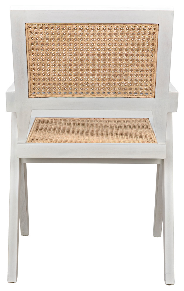 Jude Chair With Caning  White Wash   Tropical   Dining Chairs   by Noir  Houzz