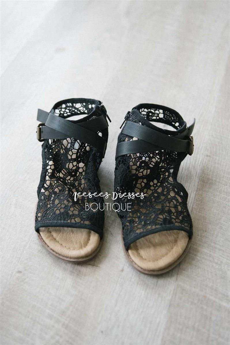 The Aleska Lace Cut Out Sandal