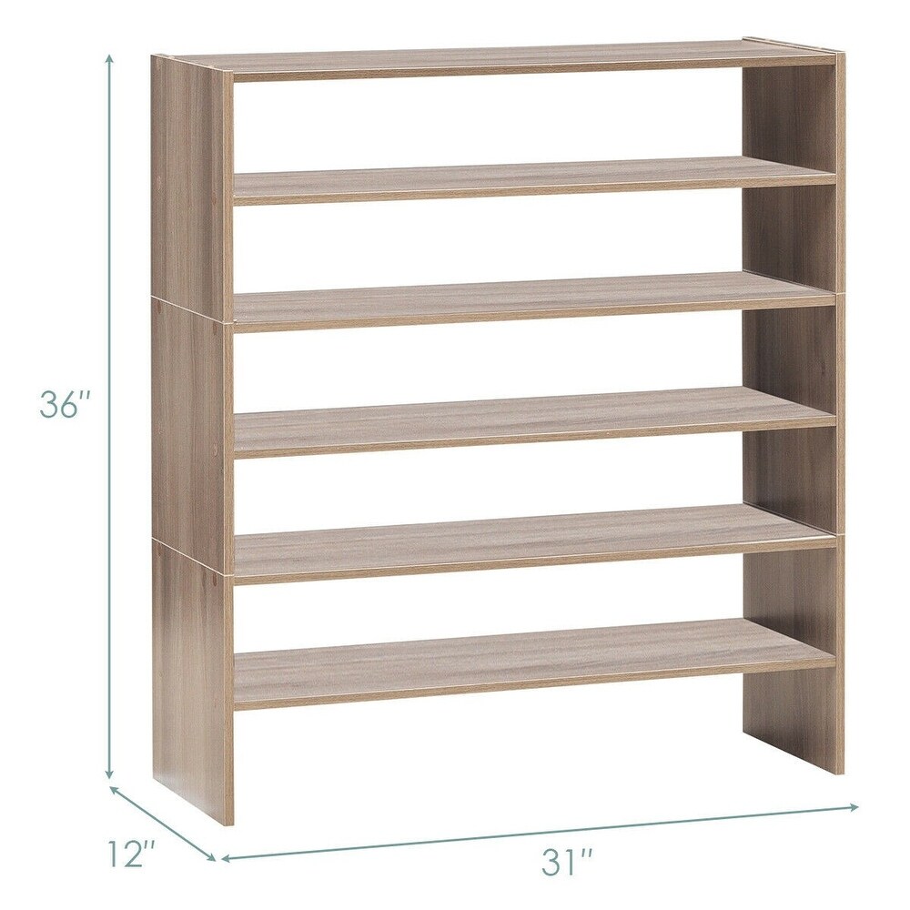 3 piece Stackable 2 tier Shoe Rack Organizer Storage Shelf Set   31\