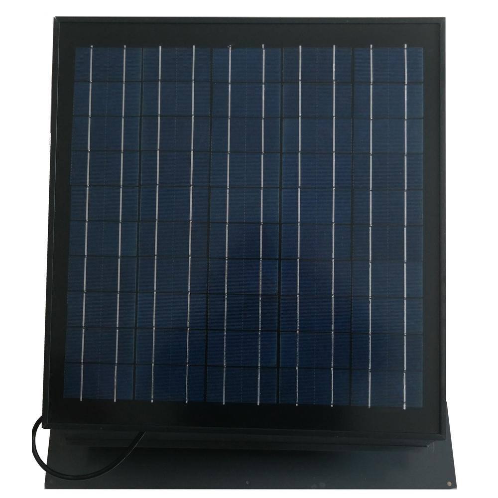 Remington Solar 30-Watt 1550 CFM Black Solar Powered Attic Fan SF30-BLK