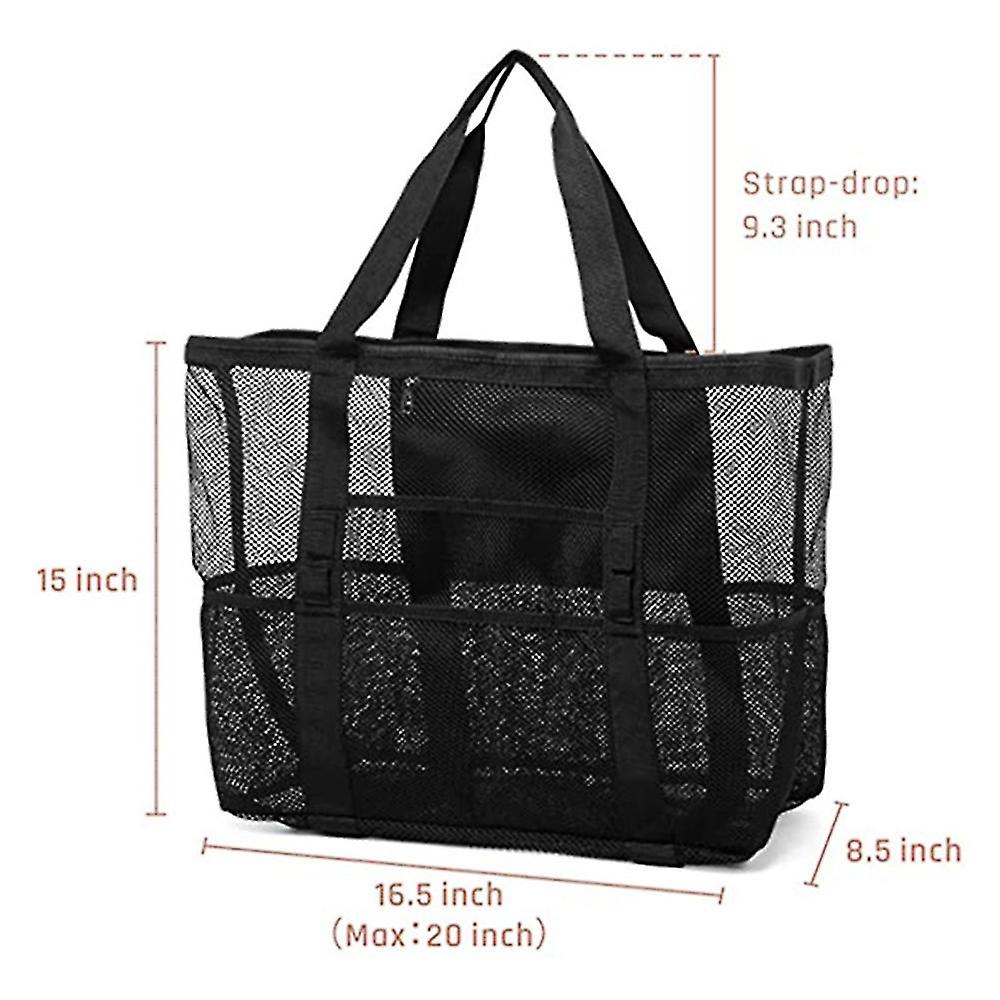 Mesh Beach Bag Large Swim Beach Bags Foldable Lightweight Swimming Bag