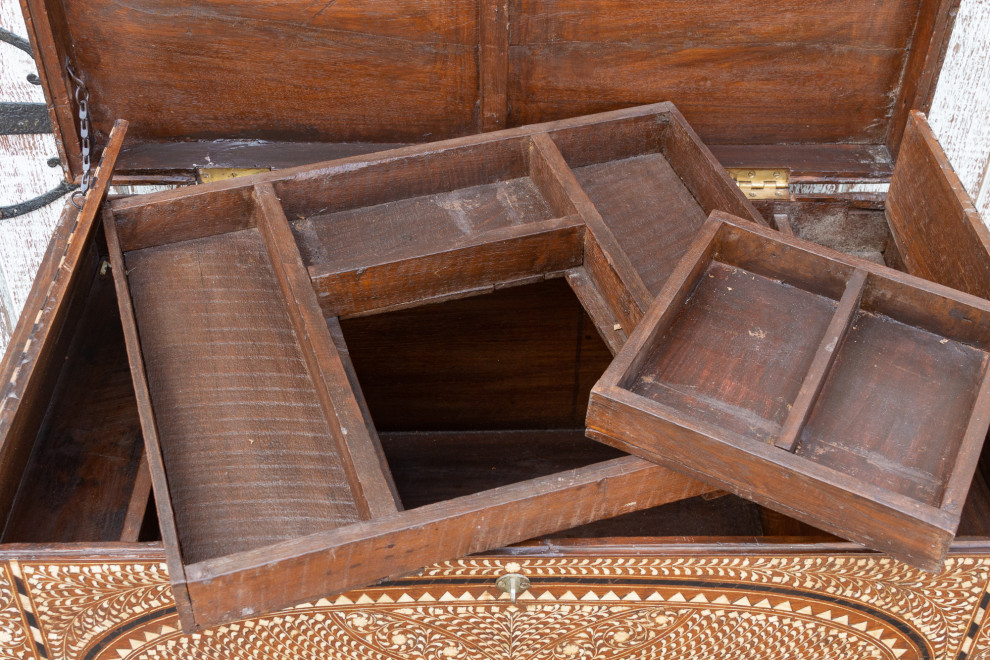 Large Anglo Indian Butterfly Inlay Chest   Mediterranean   Accent Chests And Cabinets   by De cor  Houzz