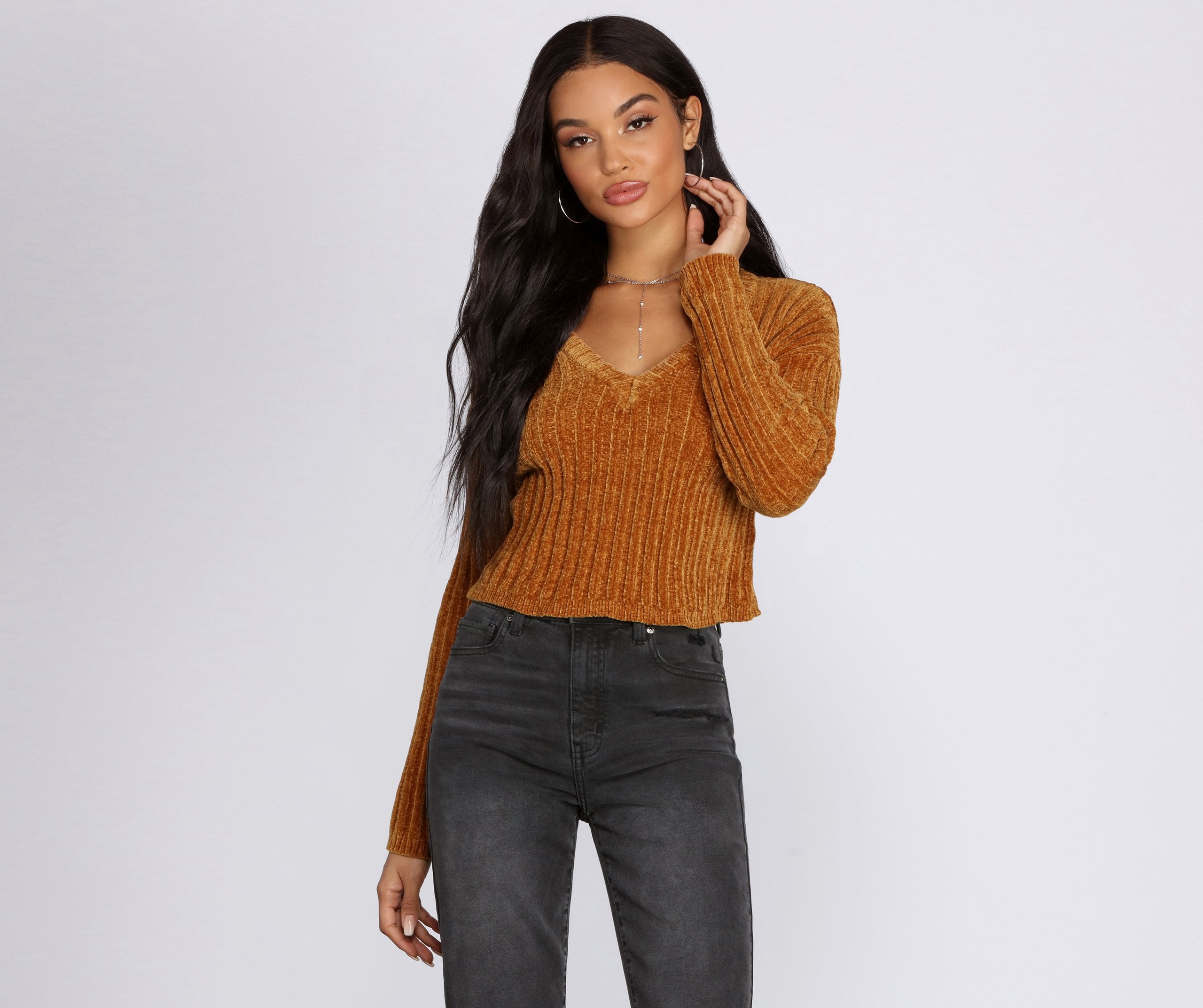 Cozy Chenille V-Neck Sweater