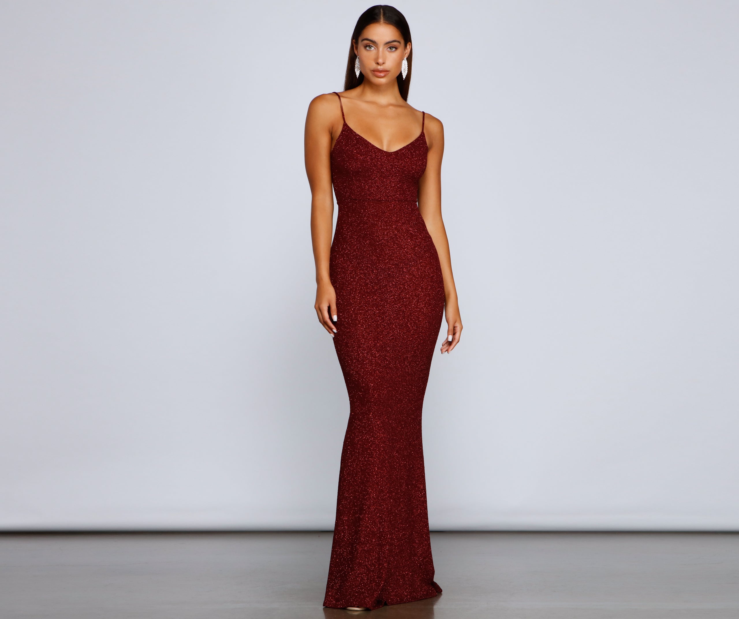 Irene Formal Backless Glitter Mermaid Dress