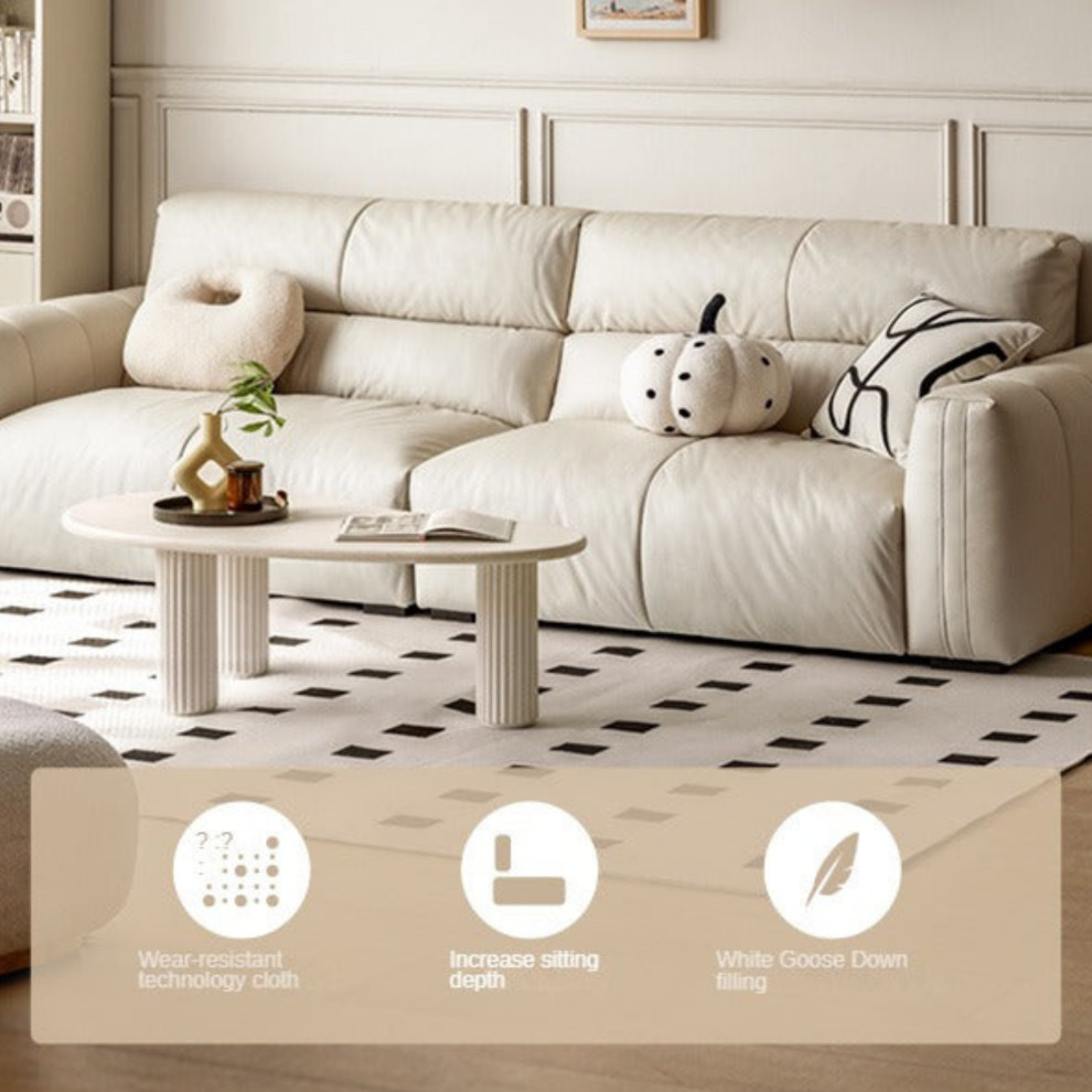 Technology Cloth Sofa Cream Style   Transitional   Sectional Sofas   by GVAwood  Houzz