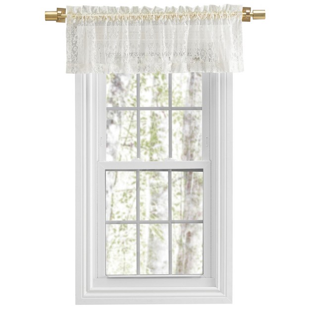 Woven Lace Rod Pocket W header Valance