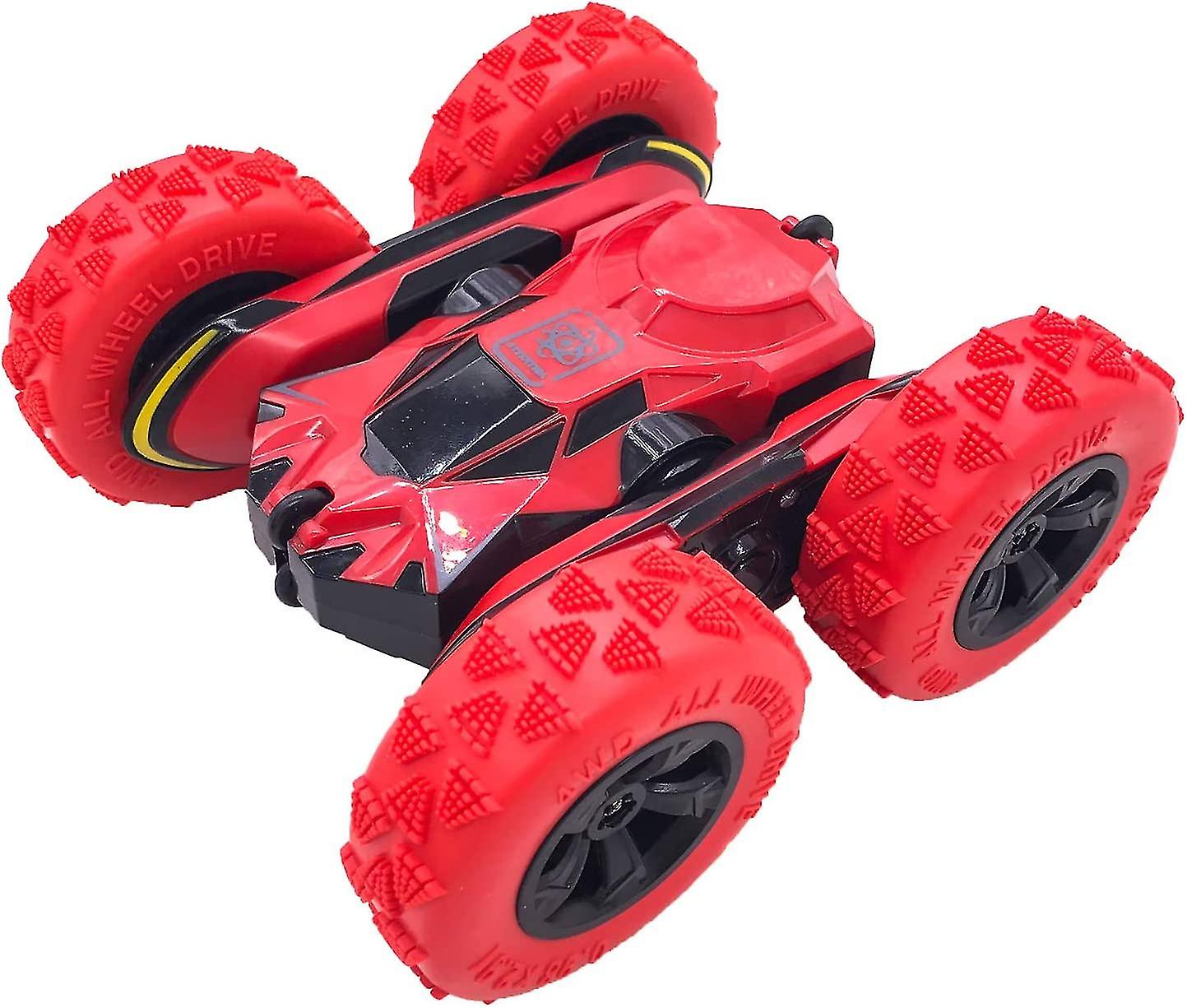 Rc Cars Stunt Car Remote Control Car Double Sided 360 Flips Rotating 4wd Outdoor Indoor Car Toy Present Gift For Boys/girls Ages 6+(red)