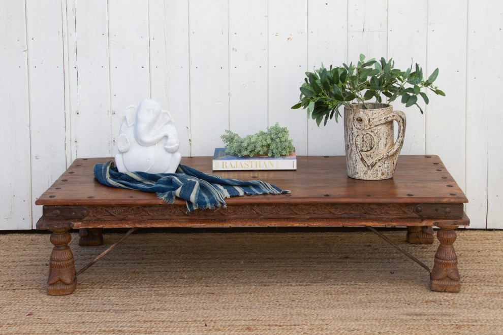 Antique Rustic Takhat Teak Coffee Table   Eclectic   Coffee And Accent Tables   by De cor  Houzz