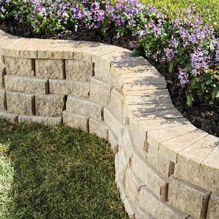 Pavestone RockWall Small 4 in. x 11.75 in. x 6.75 in. Pecan Concrete Retaining Wall Block (144 Pcs.  46.5 sq. ft.  Pallet) 87524