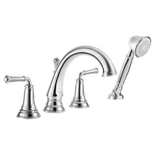 American Standard Delancey 2-Handle Deck-Mount Roman Tub Faucet with Hand Shower in Polished Chrome T052901.002