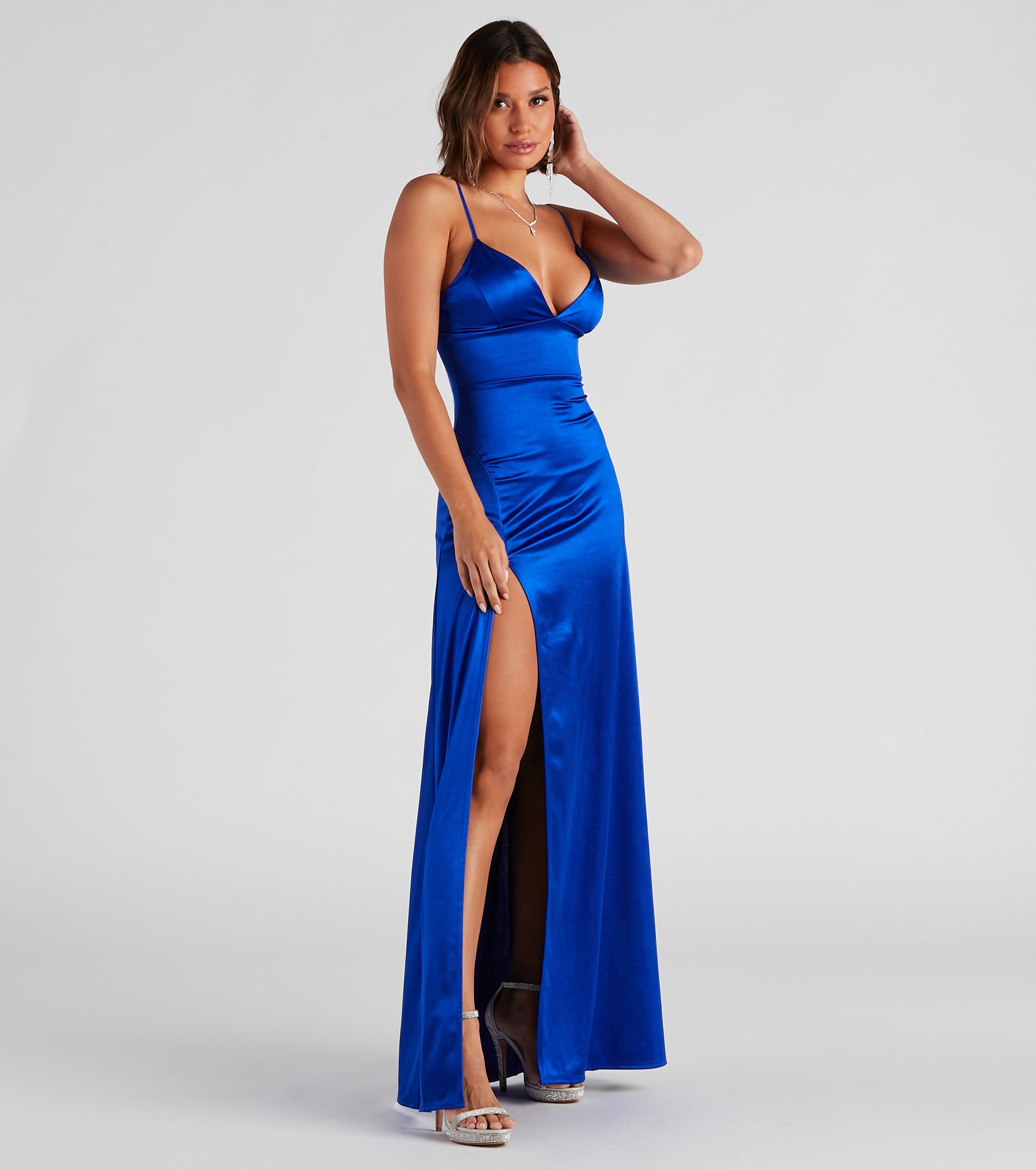 Carmen High-Slit Satin Formal Dress