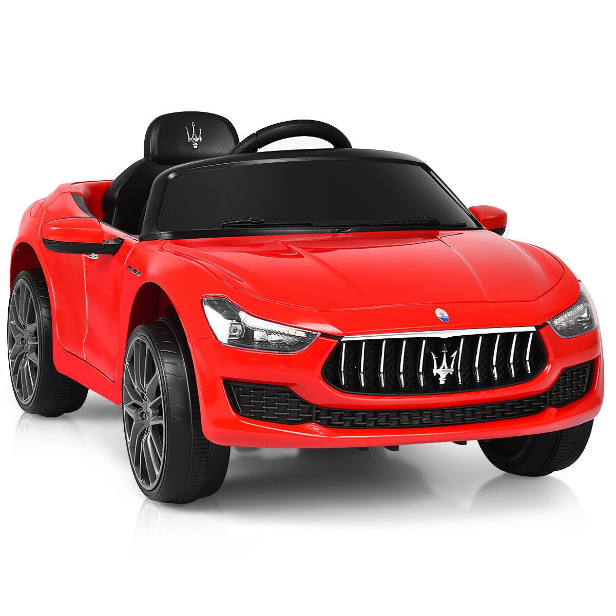 Costzon Ride on Car, 12V Licensed Maserati Gbili, Battery Powered Car w/2 Motors (Red)