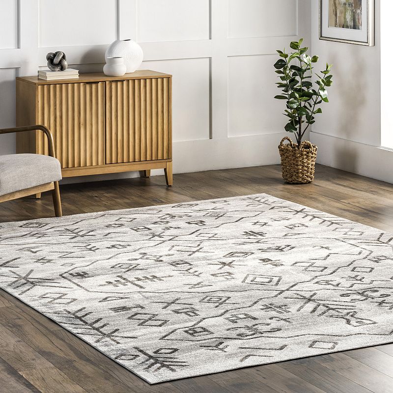 nuLOOM Rhonda Washable Symbolism Area Rug