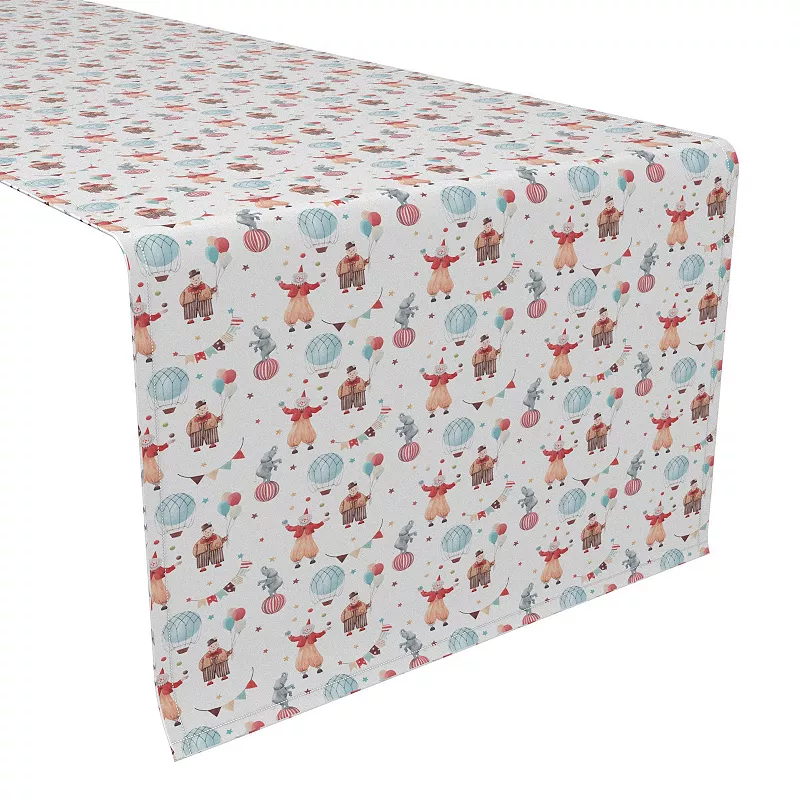 Table Runner， 100% Polyester， 12x72， Circus Time