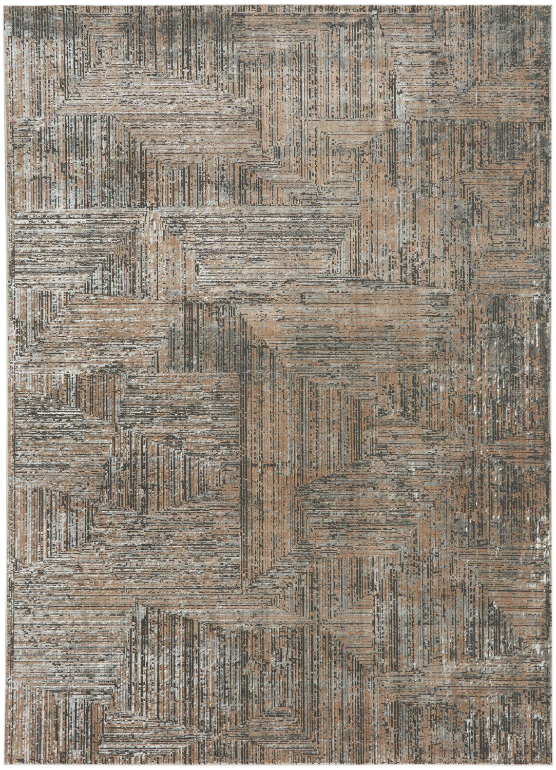 Calvin Klein Irradiant Black Ivory Modern Rug