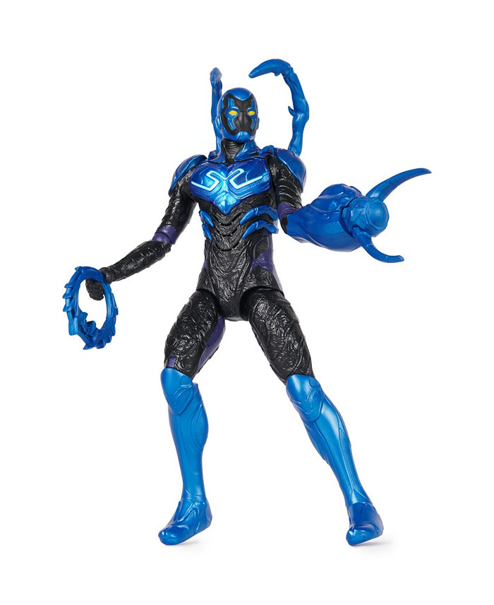 DC Comics Battle-Mode Blue Beetle Action Figure  12 in  Lights and Sounds  3 Accessories  Poseable Movie Collectible Superhero Toy  Ages 4 Plus