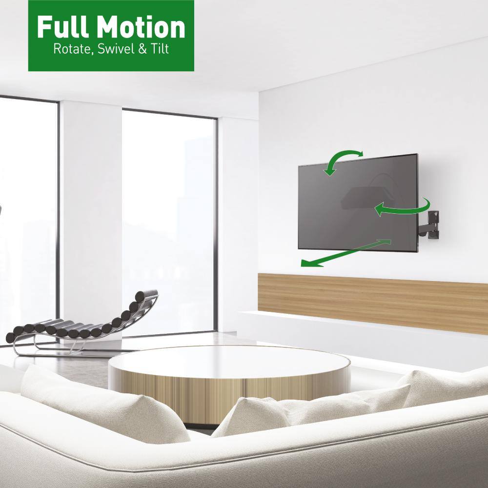 Barkan a Better Point of View Barkan 13 in to 39 in Full Motion - 3 Movement Flat Single Arm TV Wall Mount up to 55 lbs 2300.B