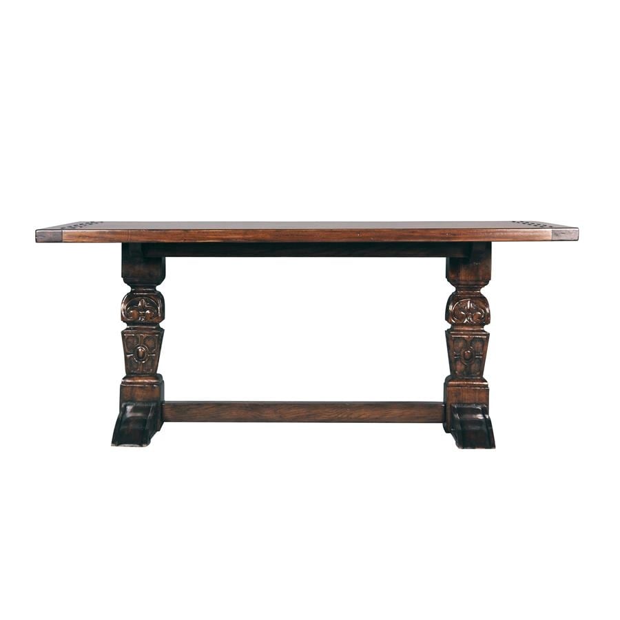 Design Toscano English Gothic Solid Wood Refectory High Table