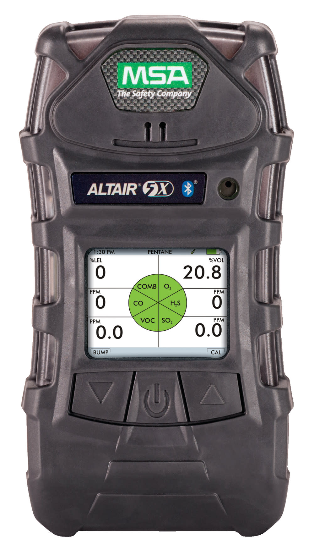 MS Safety Works ALTAIR Gas Detector 5X (LEL, O2, CO, H2S, PID), Color, 10' Line, 1' Probe