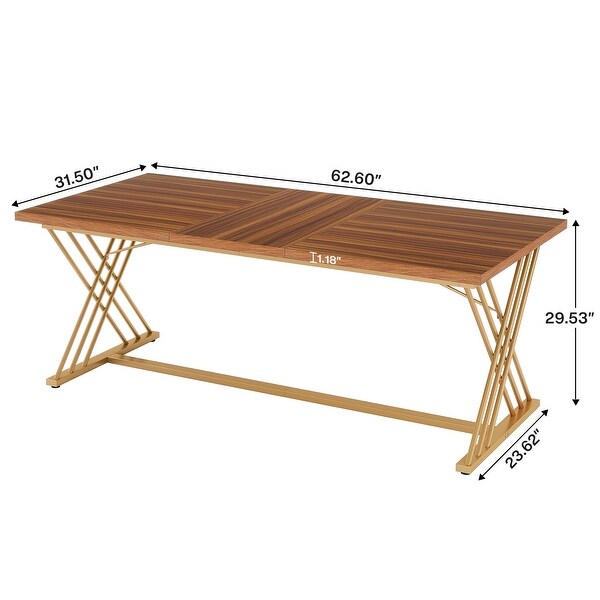 63Inch Dining Table for 46 People，Kitchen Table Dining Room Table for Living Room